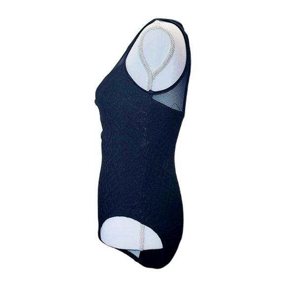 Jantzen Images Womens Vintage Mesh High Neck Plunge 1 Piece Bathing Swim Suit 12 - Picture 5 of 9